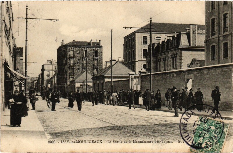 Carte postale ancienne Issy-les-Moulineaux Manufacture des Tabacs à Issy-les-Moulineaux