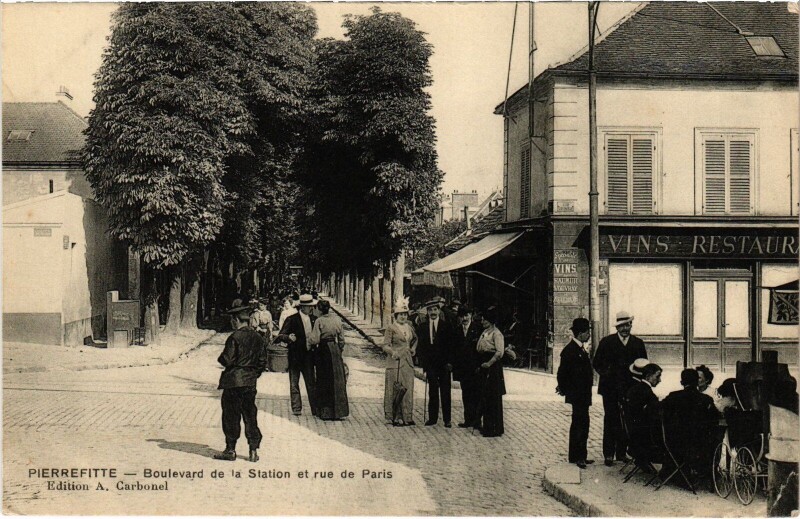 Carte postale ancienne Pierrefitte Boulevard de la Station