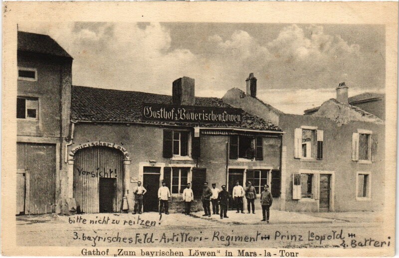 Carte postale ancienne Mars-la-Tour Gathof Zum Bayrischen Löwen à Mars-la-Tour