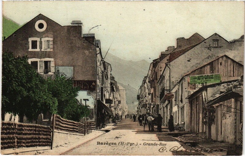 Carte postale ancienne Bareges Grande Rue