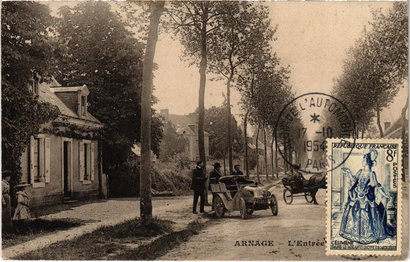 Carte postale ancienne Arnage Entrée à Arnage