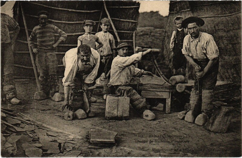 Carte postale ancienne Renaze Carriere d'ardoises Mining industry