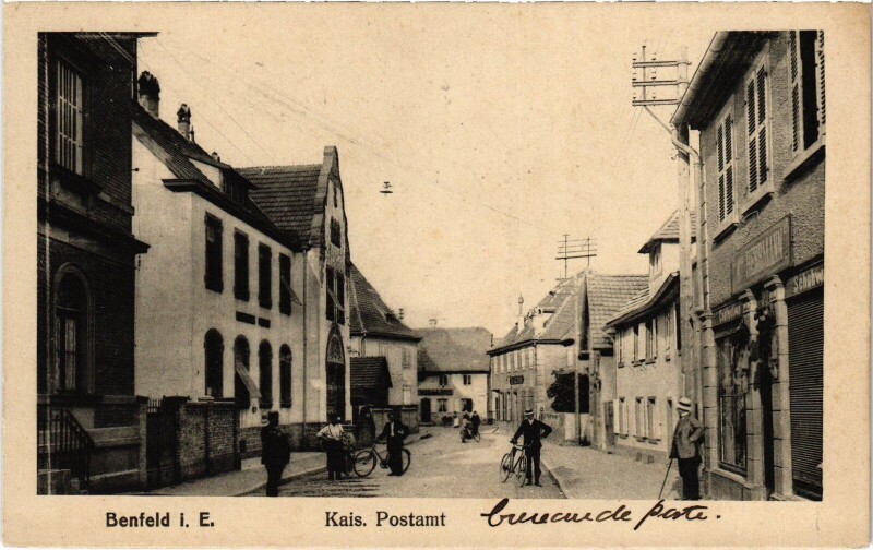 Carte postale ancienne Benfeld Kais. Postamt à Benfeld