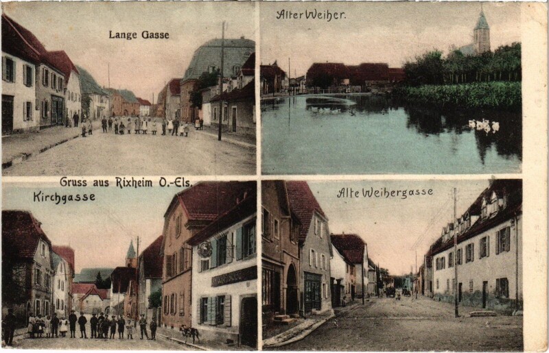 Carte postale ancienne Gruss aus Rixheim à Rixheim