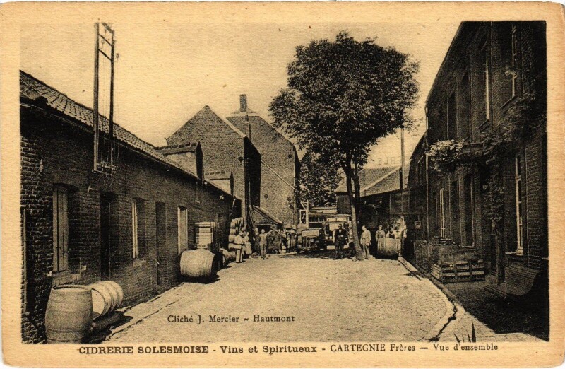 Carte postale ancienne Cidrerie Solesmes Cargenie Freres à Solesmes