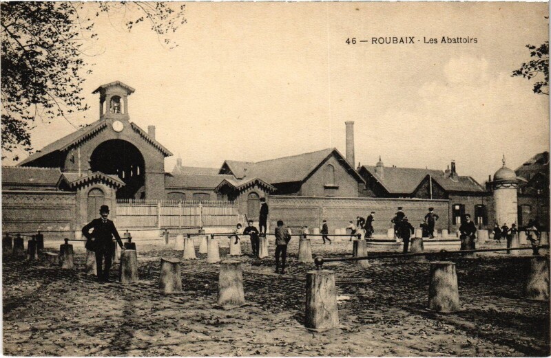Carte postale ancienne Roubaix Abattoirs à Roubaix