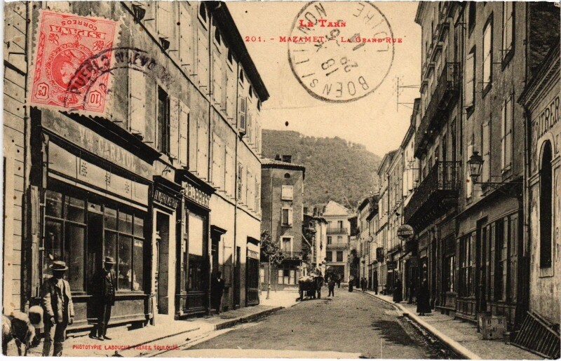 Carte postale ancienne Mazamet Grande Rue à Mazamet