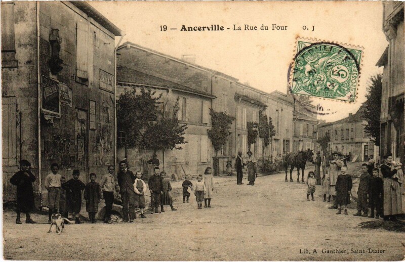 Carte postale ancienne Ancerville Rue du Four à Ancerville