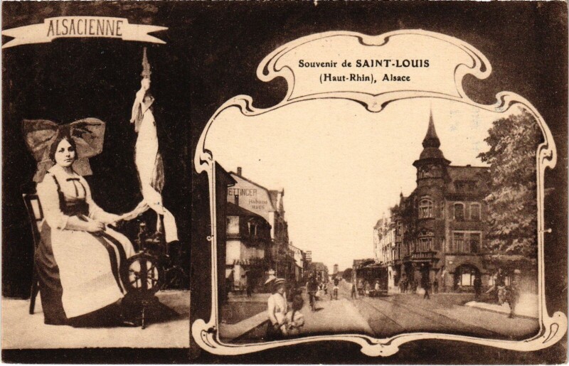 Carte postale ancienne Souvenir Saint-Louis à Saint-Louis