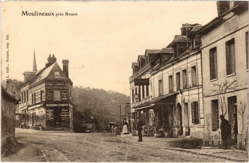 Carte postale ancienne Moulineaux pres Rouen à Moulineaux