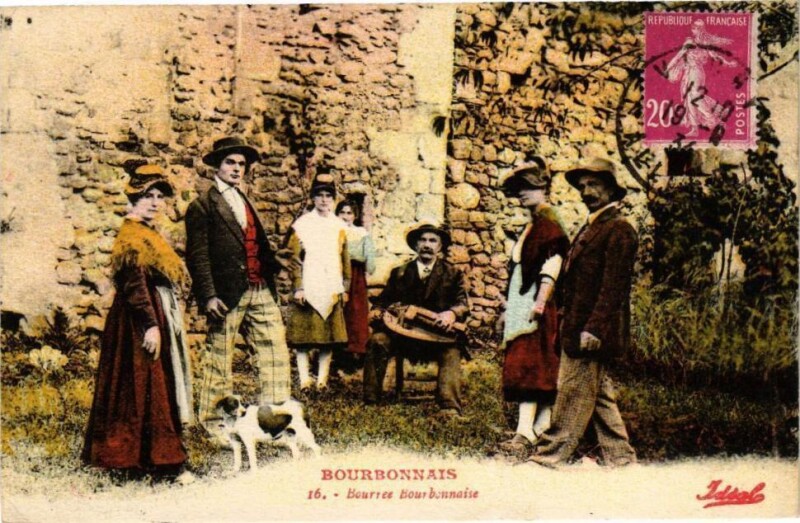 Carte postale ancienne Bourbonnais-Bourre Bourbonnaise