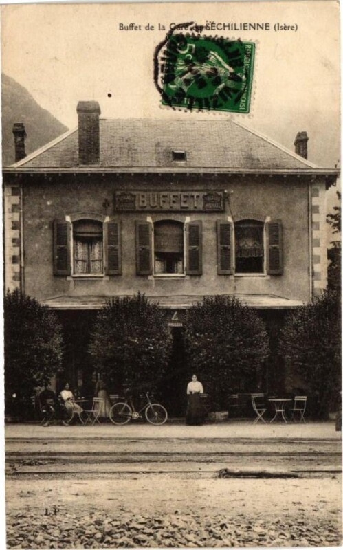 Carte postale ancienne Buffet de la Gare de Scheilienne