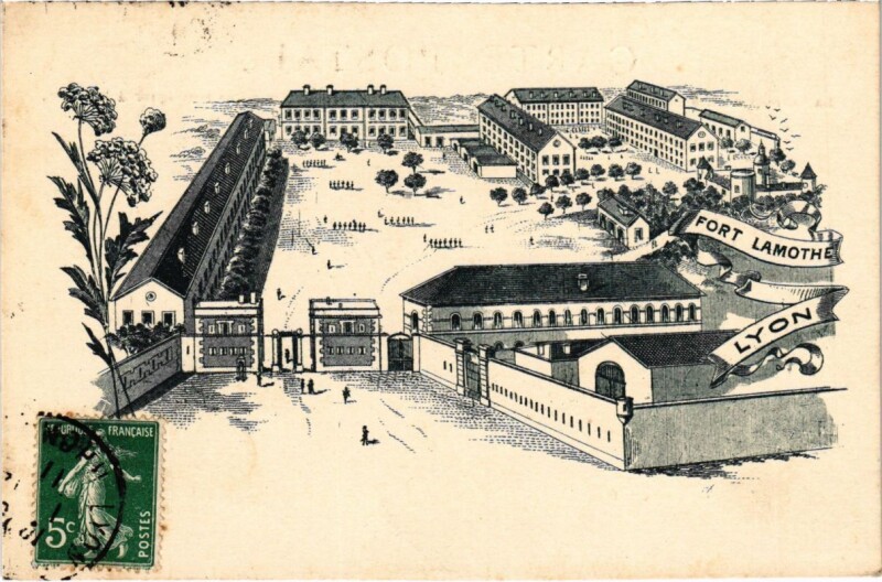 Carte postale ancienne Lyon - Fort Lamothe à Lyon