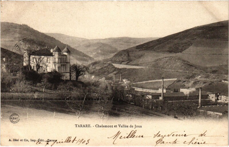 Carte postale ancienne Tarare - Chalamont et Vallee de Joux à Tarare