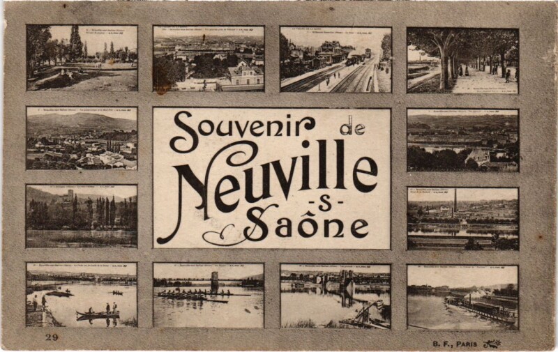 Carte postale ancienne Neuville-sur-Saone - Souvenir de Neuville-sur-Saone - Scenes à Neuville-sur-Saône