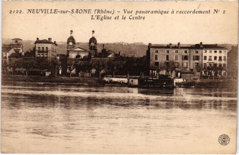 Carte postale ancienne Neuville-sur-Saone - Vue Panoramique a Raccordement No 2 à Neuville-sur-Saône