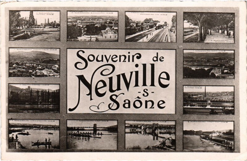 Carte postale ancienne Neuville-sur-Saone - Souvenir de Neuville-sur-Saone - Scenes à Neuville-sur-Saône