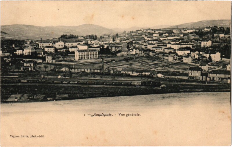 Carte postale ancienne Amplepuis - Vue Generale à Amplepuis