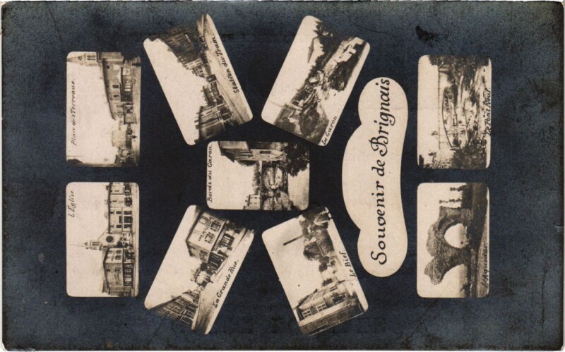 Carte postale ancienne Brignais - Souvenir de Brignais - Scenes à Brignais