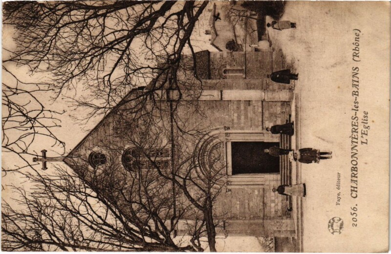 Carte postale ancienne Charbonnieres-les-Bains - L'Eglise à Charbonnières-les-Bains