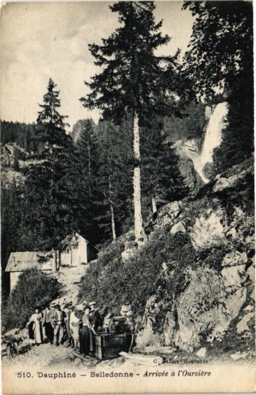 Carte postale ancienne Dauphiné - Belledonne - Arrivée a l'Oursiere