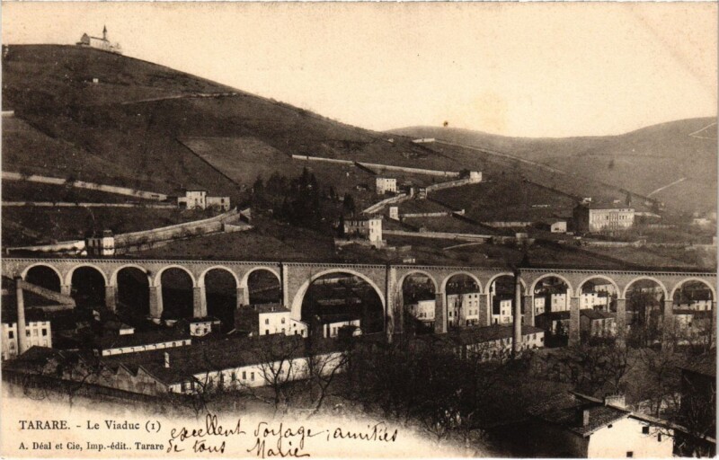 Carte postale ancienne Tarare - Le Viaduc à Tarare