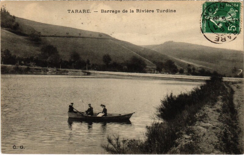 Carte postale ancienne Tarare - Barrage de Riviere Turdine à Tarare