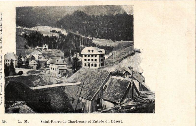 Carte postale ancienne Saint-Pierre-de-Chartreuse et Entrée du Desert à Saint-Pierre-de-Chartreuse