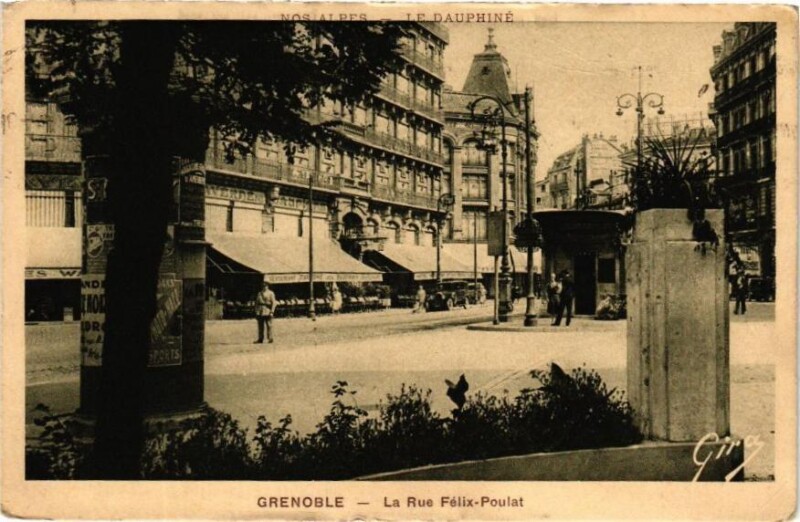Carte postale ancienne Grenoble - La Rue Felix - Poulat à Grenoble