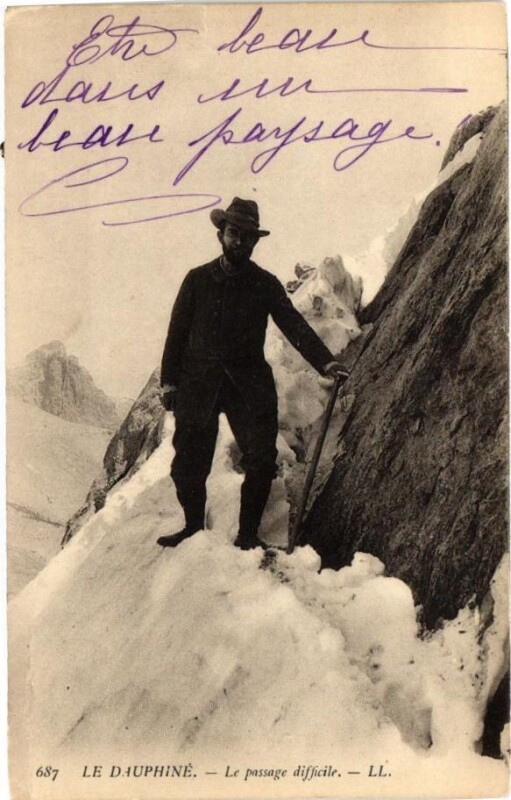 Carte postale ancienne Le Dauphiné - Le passage difficile au Passage