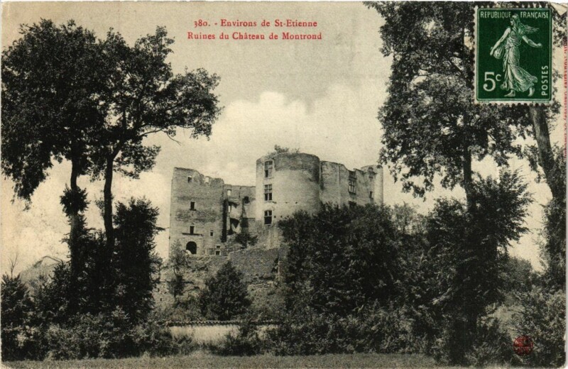 Carte postale ancienne Montrond - Ruines du Chateau Montrond France
