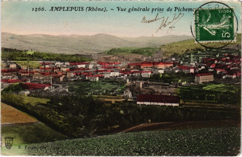 Carte postale ancienne Amplepuis - Vue Generale à Amplepuis