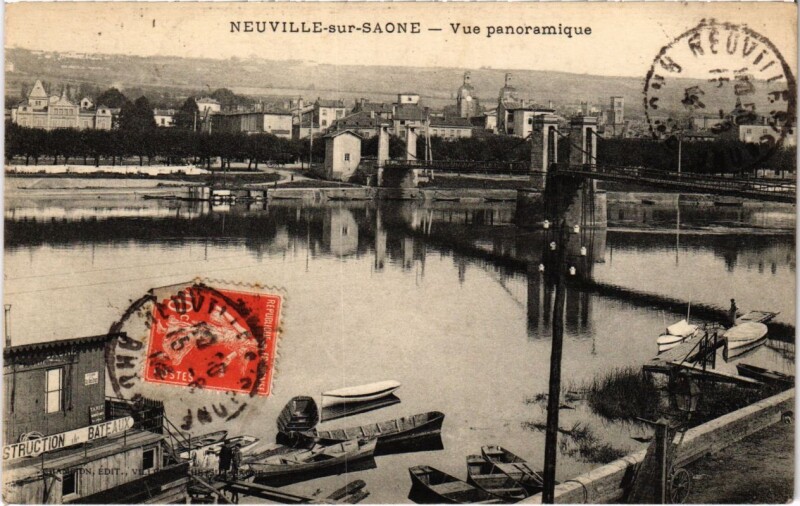 Carte postale ancienne Neuville-sur-Saone - Vue Panoramique à Neuville-sur-Saône