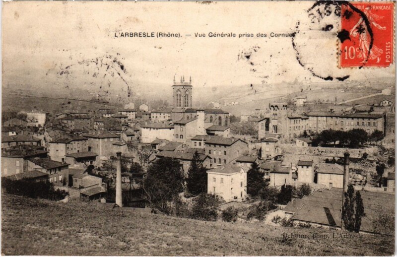 Carte postale ancienne L'Arbresle - Vue Generale prise des Cornues à L'Arbresle