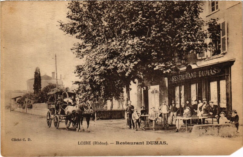 Carte postale ancienne Loire - Restaurant Dumas