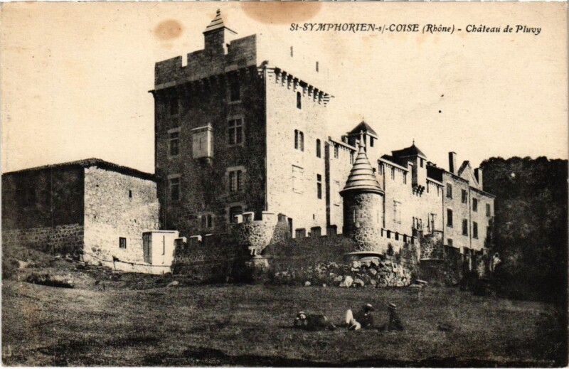 Carte postale ancienne Saint-Symphorien-sur-Coise - Chateau de Pluvy à Saint-Symphorien-sur-Coise