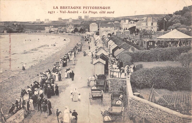 Carte postale ancienne Val Andre - La Plage Cote Nord