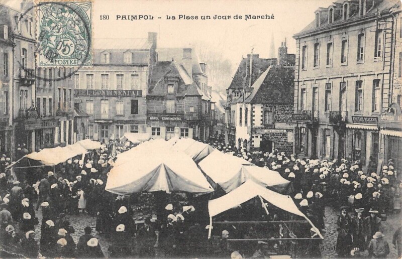 Carte postale ancienne Paimpol - Un Jour De Marche à Paimpol