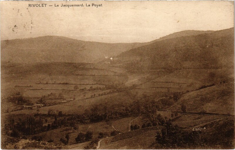 Carte postale ancienne Rivolet - Le Jacquemard - La Poyat à Rivolet