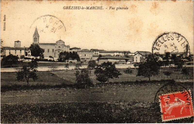 Carte postale ancienne Grezieu-le-Marche - Vue Generale à Grézieu-le-Marché