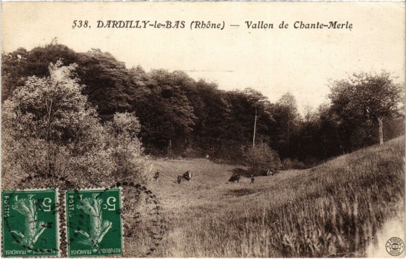 Carte postale ancienne Dardilly-le-Bas - Vallon de Chante-Merle à Dardilly