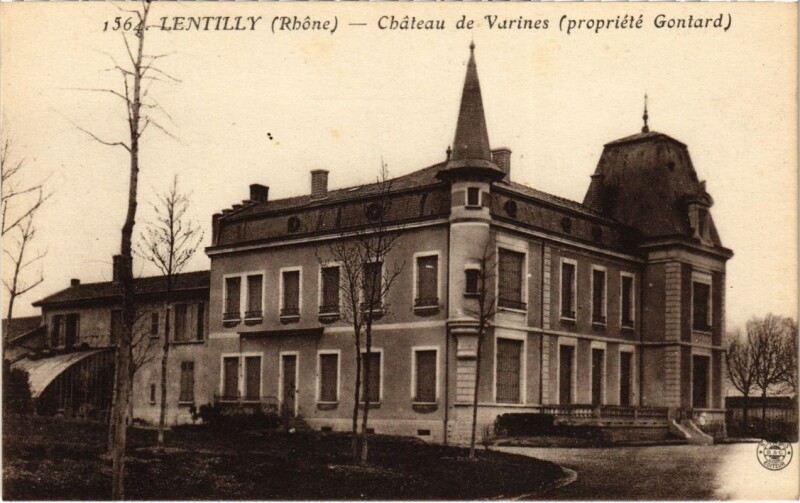 Carte postale ancienne Lentilly - Chateau de Varines à Lentilly