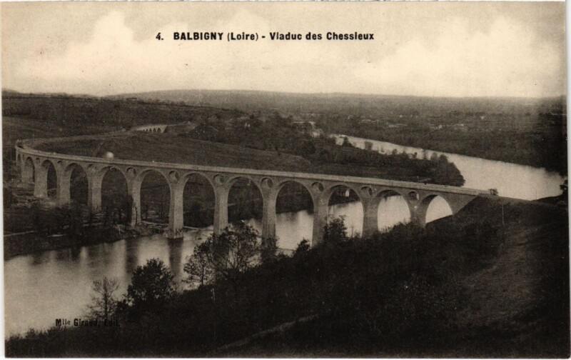 Carte postale ancienne Balbigny - Viaduc des Chessieux