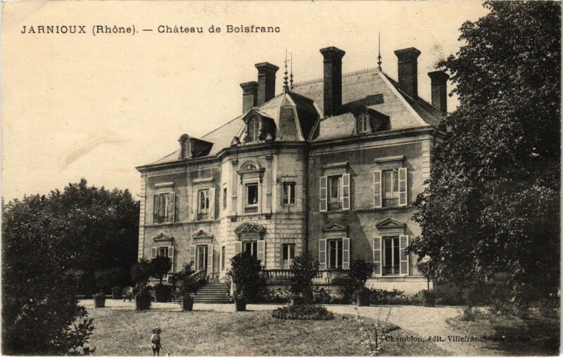 Carte postale ancienne Jarnioux - Chateau de Boisfranc