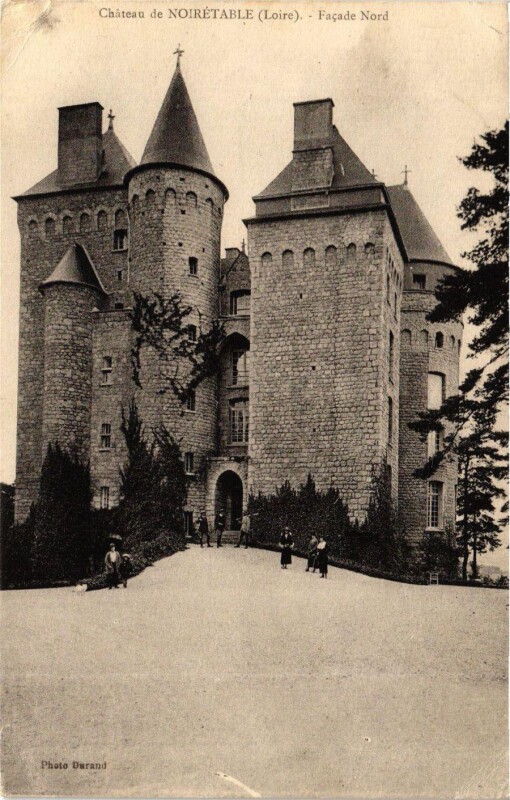 Carte postale ancienne Loire Chateau de Noirétable Facade Nord à Noirétable