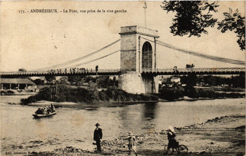 Carte postale ancienne Andrezieux- Le Pont France