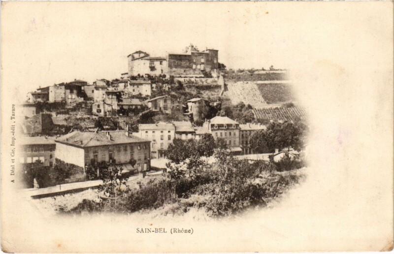 Carte postale ancienne Sain-Bel - Vue Generale à Sain-Bel