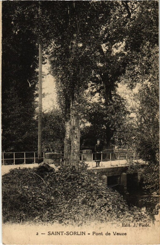 Carte postale ancienne Saint-Sorlin - Pont de Veuze