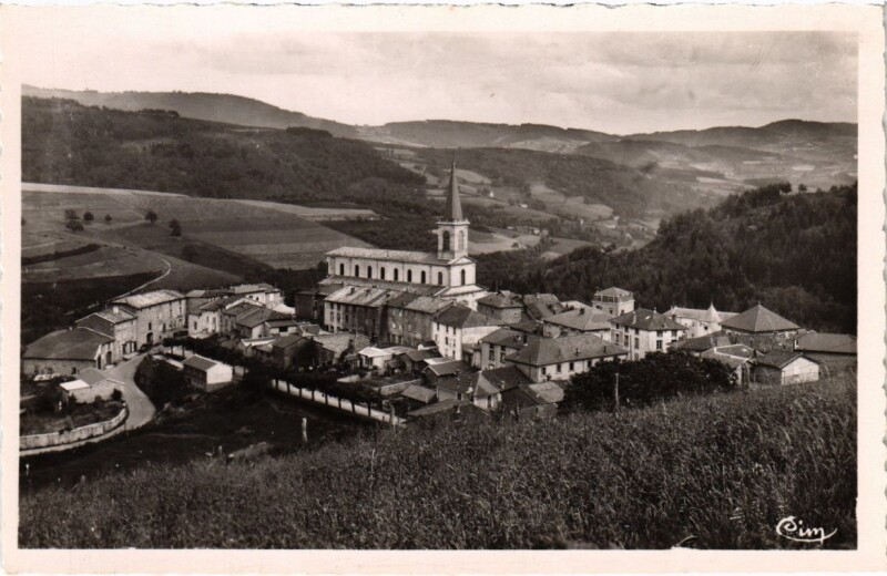 Carte postale ancienne Saint-Vincent-de-Reins - Vue Generale - Cote Ouest à Saint-Vincent-de-Reins