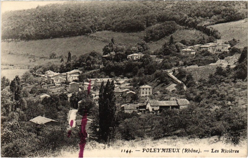 Carte postale ancienne Poleymieux - Les Rivieres